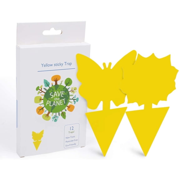 Indoor and Outdoor Butterfly-Shaped Traps Sticky Fruit Fly Fungus Gnat Killer Insect Control for Mosquito Flea Pest Control