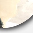 thumbnail image 2 of Designart 'Creamy Tan Form I' Glam Metal Circle Wall Art, 2 of 3