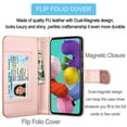 thumbnail image 7 of Galaxy A51 Case, [5G Version] Galaxy A51 Wallet Case,Takfox ID Cash Credit Card Slots Holder Pouch Folio Flip PU Leather Cover Shell Kickstand Detachable Magnetic Hard Case & Lanyard - Rose Gold, 7 of 7