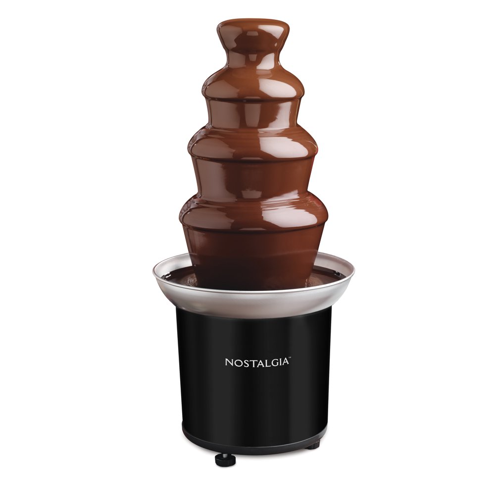 Nostalgia CFF990BS 4Tier Black Stainless Steel Chocolate Fondue