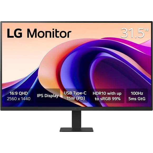 LG 32", 2560 x 1440, Black, 32U631A-B