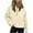 Yellow, variant on Virmaxy Women's Hooded Sweatshirt 1/4 Zip Short Solid Colour Japanese Sweater Fleece Long Sleeve Round Neck Jacket Yellow M