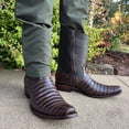 thumbnail image 2 of GadwallAR Men's Alex Exotic Western Cowboy Boots-Squre Toe Pull On Leather Demi Saddlewood 14 Medium, 2 of 6