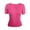Hot Pink, variant on Tiqkatyck Women Summer Tops, Women's Fashion Short Sleeve Solid Color Round Neck Bottoming Tight Ice Silk T Shirts, Shirts for Women Beige L