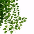 thumbnail image 6 of 82.7In Artificial Flowers for Decortation, 80 Pieces Artificial Vine, Green Robe 12 Small Strips, Climbing Plant Fake Foliage for Wall Decoration and Event Backdrop, 6 of 7