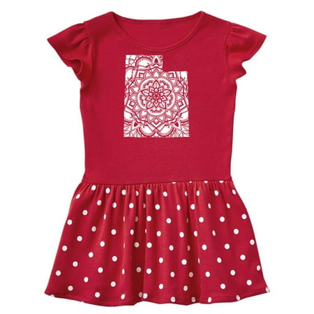 

Inktastic Utah Silhouette Mandala Gift Toddler Girl Dress