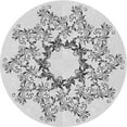 thumbnail image 1 of Ahgly Company Machine Washable Indoor Round Transitional Platinum Gray Area Rugs, 7' Round, 1 of 7