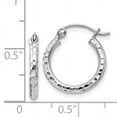 thumbnail image 2 of 925 Sterling Silver 2mm Hoop Earrings Round, 2 of 6