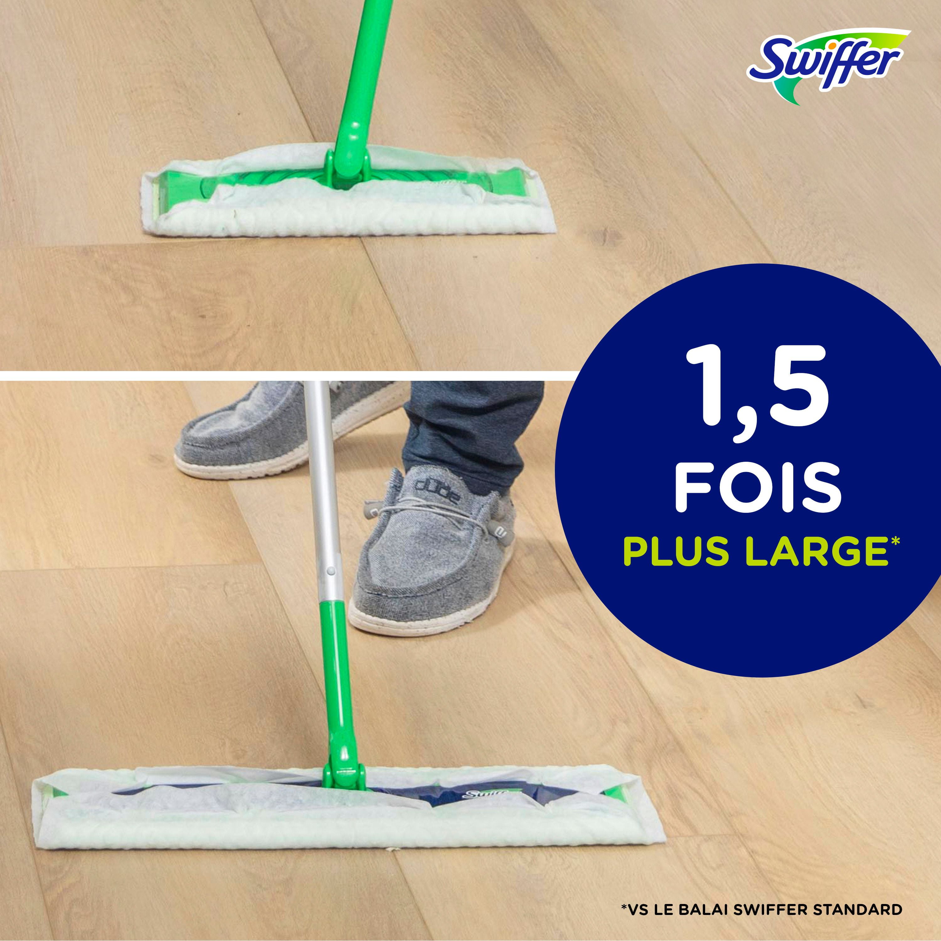 Swiffer Sweeper XL 2-in-1 Dry + Wet Floor Mopping and Sweeping Kit, Multi-Surface Kit for Floor Cleaning, Kit Includes 1 XL Sweeper, 8 XL Dry Sweeping Cloths, 2 XL Wet Mopping Cloths, 1KIT