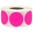 thumbnail image 1 of Fluorescent Pink Circle Dot Stickers | 1" Inch Round | 500 Pack, 1 of 1