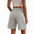 thumbnail image 5 of JoveMarine Women's Casual Wide Leg High Waisted Shorts - Slimming, Lightweight Drawstring, Comfy for Daily, Vacation, Hot Summer Days,Light Gray M, 5 of 6