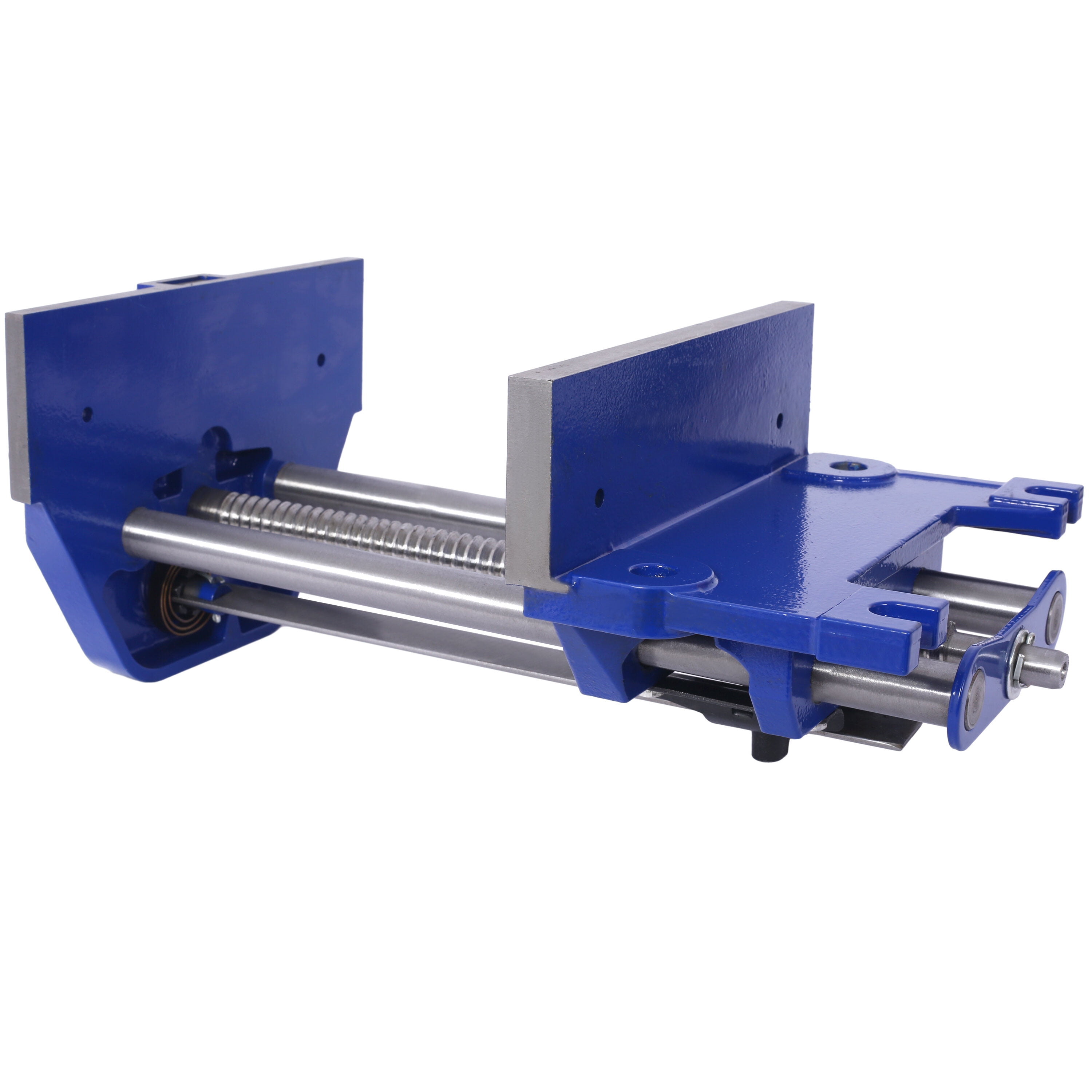 , Rapid Action Woodworking Vise Quick Release Lever for Quick Adjustments 9 Inch Jaw Width Made with Heavy-Duty Cast Iron ,Blue, Blue ,Steel ,