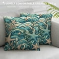thumbnail image 3 of PHYHOO Short Plush Pillow Covers Seashells Starfish Square Pillow Case for Bedroom, Sofa, Car Decoration Both Sides, 3 of 5