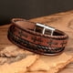 thumbnail image 4 of Pulsera de cuero tejida a mano para hombre, pulsera de cuero de moda europea y americana, joyería con hebilla de aleación para hombre, 4 of 6