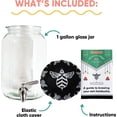 thumbnail image 3 of Craft A Brew Kombucha Brewing Jar with Valve, Cloth Cover, Pour Spout, Volume Markers, Mess-Free Bottling, 3 of 8