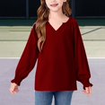 thumbnail image 4 of KVPLBQFD Long Sleeve Tops Pack Top Christmas Gifts 2025 for Kids Cute Shirts Y2k Childrens Clothes Girls Size 6-7 Girls Clothes 7/8 Girls Size 8-9, 6-8 Years, 4 of 7