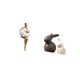 thumbnail image 5 of Figura de de resina de cerámica abstracta, escultura artística, decoración creativa de oficina, estatua de personaje de jardín de Pascua de p, 5 of 8