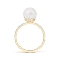 thumbnail image 2 of Angara Classic South Sea Cultured Pearl & Diamond Solitaire Ring in 14K Yellow Gold for Women | June Birthstone Jewelry for Her, 2 of 7