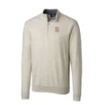 thumbnail image 2 of Men's Cutter & Buck Oatmeal Birmingham Barons Big & Tall Lakemont Tri-Blend Quarter-Zip Pullover Sweater, 2 of 3