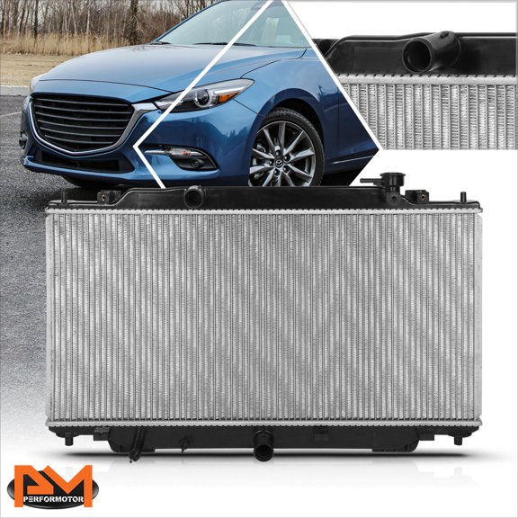 PM PERFORMOTOR for 14-18 Mazda 3 2.0L/2.5L AT/MT OE Factory Style Aluminum Radiator DPI-13404