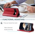 thumbnail image 3 of Nalacover for Google Pixel 8 Wallet Case, Vintage PU Leather Book Folding Folio Case with Credit Card Slots Hidden Magnetic Closure Flip Kickstand Shockproof Slim Phone Case,Red, 3 of 8