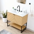 thumbnail image 6 of JONATHAN Y Juhl 35 in. W x 18 in. D x 33 in. H, Chevron-Front 2-Shelf, Bath Vanity Cabinet ONLY, Oak, VAN1015A, 6 of 8