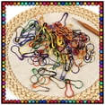 thumbnail image 5 of VANIDO 100Pcs Crochet Locking Stitch Markers Metal Collar Clip Multicolored, 5 of 7
