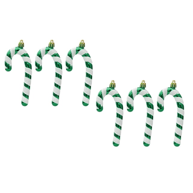 6 adornos navideños para árbol de Navidad, adornos colgantes para fiestas. Verde