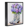 thumbnail image 3 of Stupell Industries Hydrangea Filled Cowgirl Boots Floral Painting Black Framed Art Print Wall Art, 12 x 12, 3 of 8