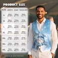 thumbnail image 7 of Yuyamidu Blue Snowman Mens Suit Vest Christmas V-Neck 3-Pocket Waistcoat Dress Formal Business Tuxedo Wedding Party, Size S, 7 of 7