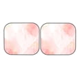 thumbnail image 3 of Uemuo Pink Marble Printed 2 PCS Car Windshield Sun Shade, Auto Sun Heat and UV Rays Blocker, Foldable Automotive Front Window Sunshade Protector, 3 of 7
