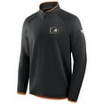 thumbnail image 5 of Men's Fanatics Black Philadelphia Flyers Authentic Pro Rink Raglan Quarter-Zip Pullover, 5 of 7