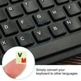 thumbnail image 4 of Pegatinas de teclado ruso Uxcell que brillan en la oscuridad, cubierta de reemplazo de teclado luminosa, letras rojas 2 piezas, 4 of 6