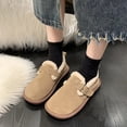 thumbnail image 4 of Plyschtofflor för dam, höst och vinter - Mode, mjuk sula, halkfria, fleecefodrade, varma, bomullsstoppade, plusstorlekar, Boken skor khaki khaki, 4 of 4