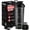 Black, variant on VELOMIX Rechargeable Electric Protein Shaker Bottle with USB-C Cable, 24 fl oz, Clear