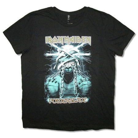 Iron Maiden Powerslave Lightning Black T Shirt