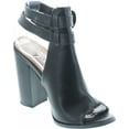 thumbnail image 7 of Betani Jillian-10 Women's Peep Toe Buckle Strap Chunky Stacked Heel Ankle Booties, 7 of 7