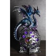 thumbnail image 6 of Ebros Dragon Perching On Color Changing LED Orb Night Light Statue (Aqua Blue), 6 of 8