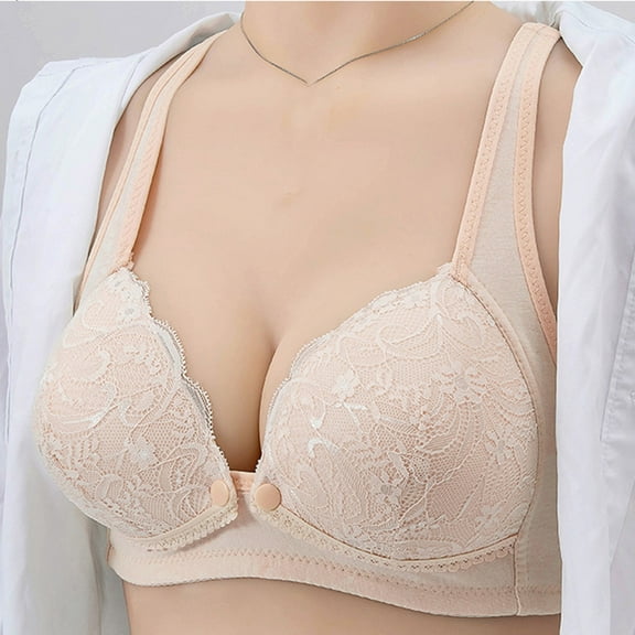 Fengqque Mother's Plus Size Nursing Soft Comfort Fit Bra No Steel Ring Lactation Vest Back Adjustment Yoga Running Bra