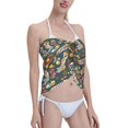 thumbnail image 4 of KLL Vintage Casino Chips Print Women's Sarong Coverups Short Bathing Suit Wrap Skirt Beach Wrap Swimsuit Cover Ups, 4 of 6
