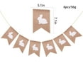 thumbnail image 3 of Taotanxi Easter Burlap Bunny Garland | Burlap Rabbit Garland Banner | Easter Decorations | Rustic White Bunny Garland for Mantle, 3 of 6