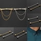 thumbnail image 3 of Pin de barra de cuello para hombre, barra de aleación de tono dorado, tornillo extremo, accesorio para de negocios para hombre, 3 of 8