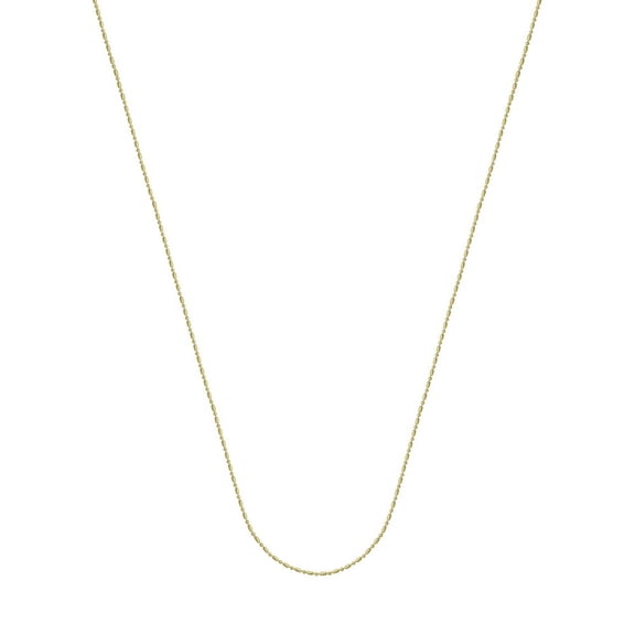 14k Yellow Gold Sparkle-Cut Bead Chain Necklace 1.2mm Lobster Claw Closure - 2.7 Grams - 18 Inch