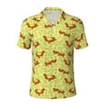thumbnail image 2 of Daiia Floral Squirrel Pattern Men’s Polo Shirts,Solid Deck Shirt,Classic Fit, Breathable Cotton Polo for Casual and Sport Wear-Small, 2 of 9