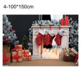 thumbnail image 2 of Flmtop Rectangle Noël Toile Sans Rides Santa Claus Fond Écran Partie Décor, 2 of 8