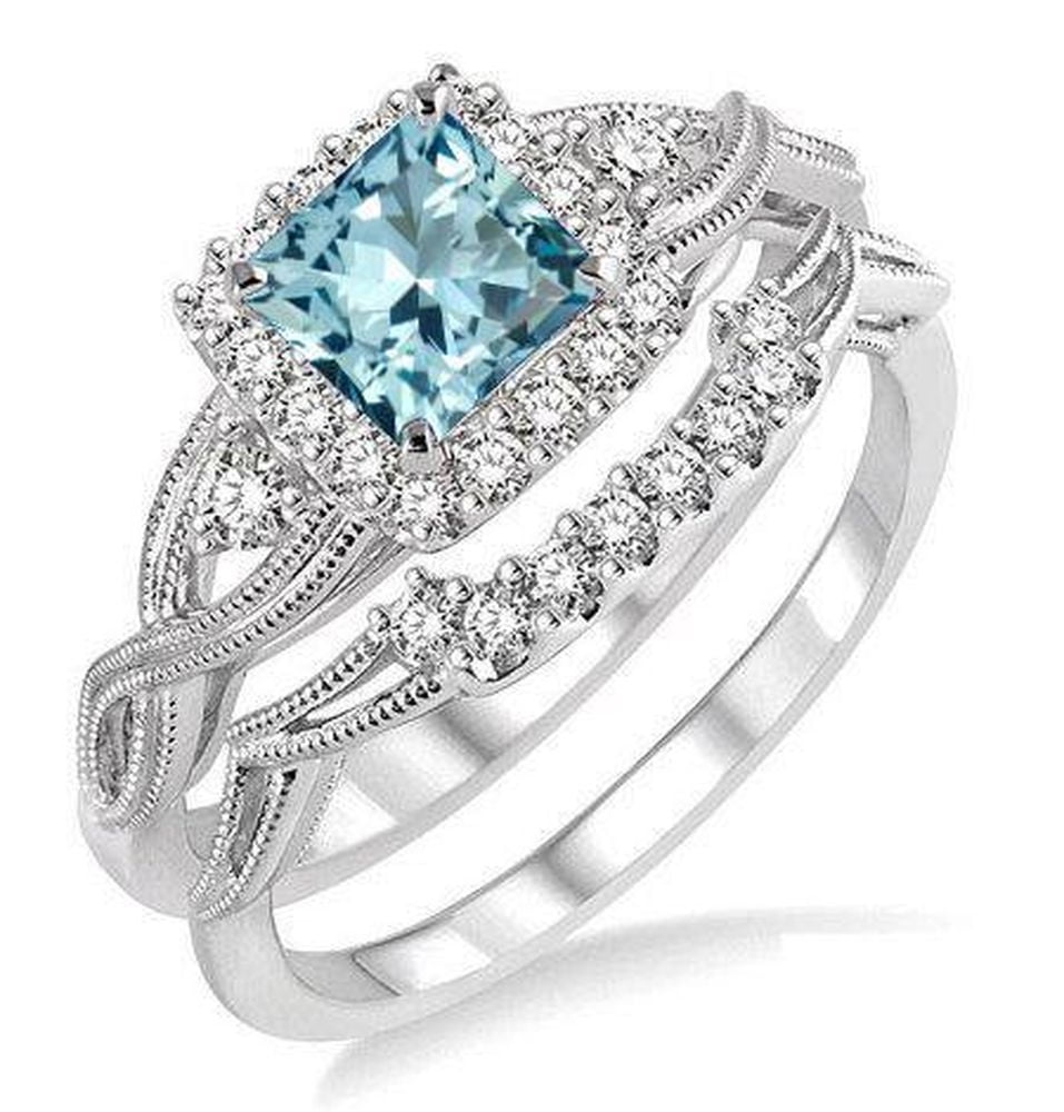 White Topaz Ring White Topaz Engagement Ring 925 Sterling Silver Ring Bridal Anniversary Ring Unique Filigree Bridal Ring Women Wedding Ring