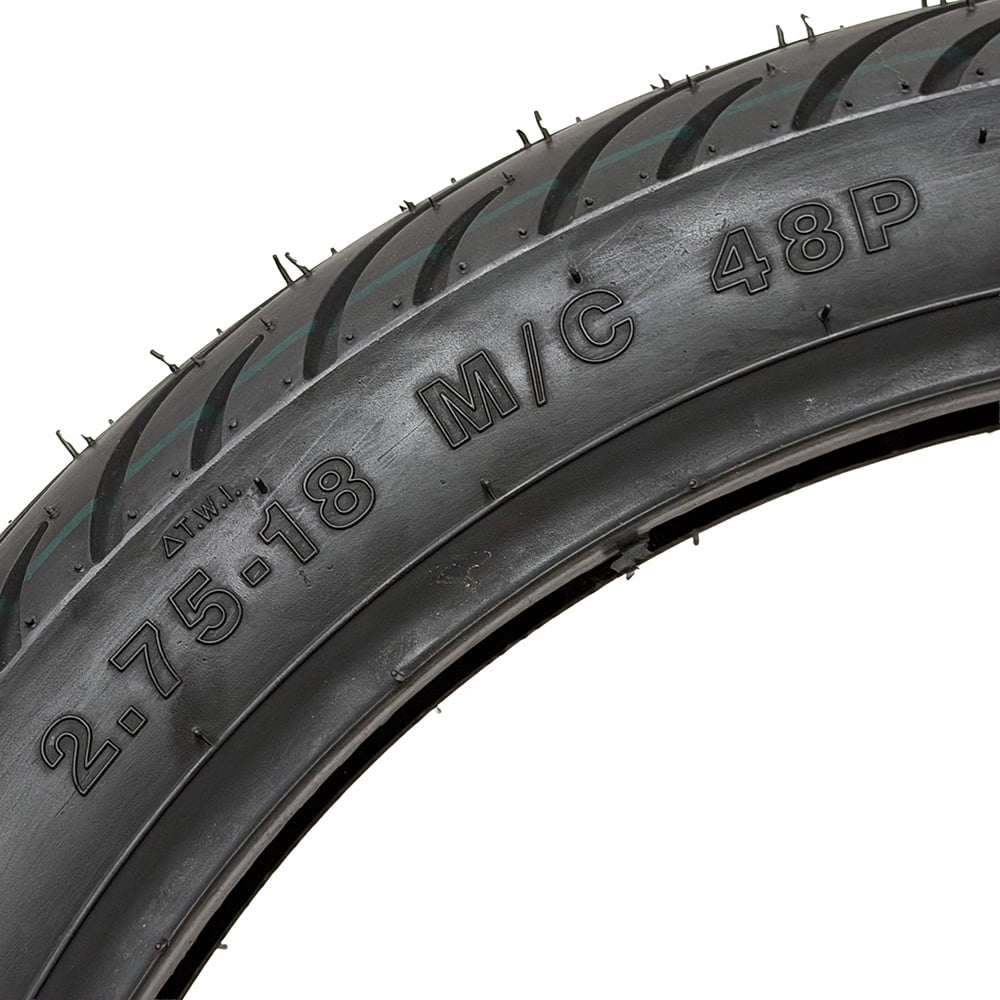 MMG Motorcycle Tubeless Tire, Size 2.75-18, DOT Approved, Load