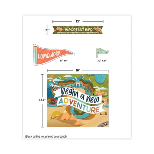 Calendar Bulletin Board Set, Let's Expolore, 123 Pieces Calendar Bulletin Board Set, Let's Expolore, 123 Pieces