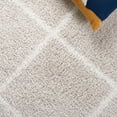 thumbnail image 6 of SAFAVIEH Tahoe Elwyn Trellis Shag Runner, 2' x 9', Silver/White, 6 of 10
