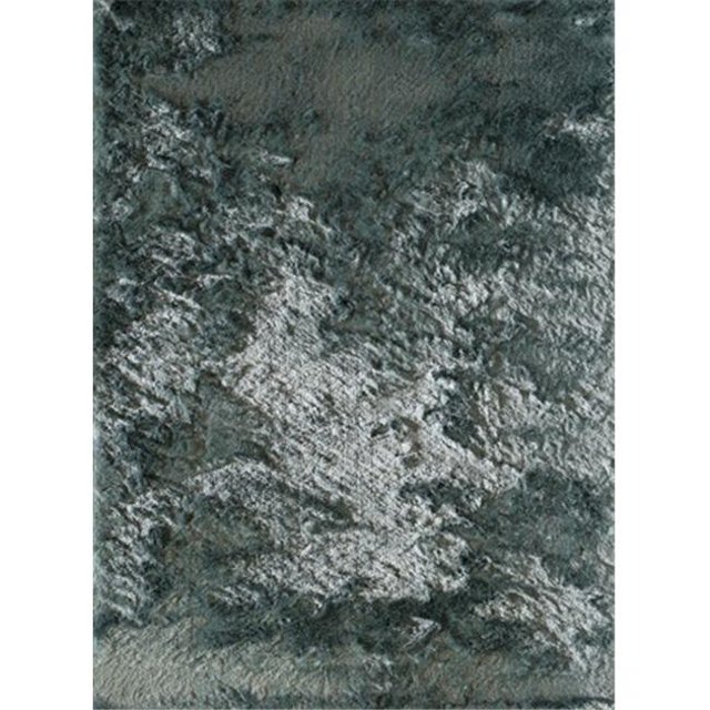 Rugs America 24091 2 ft. 3 in. x 7 ft. 6 in. Luster Shag Powder Blue Runner Area Rug